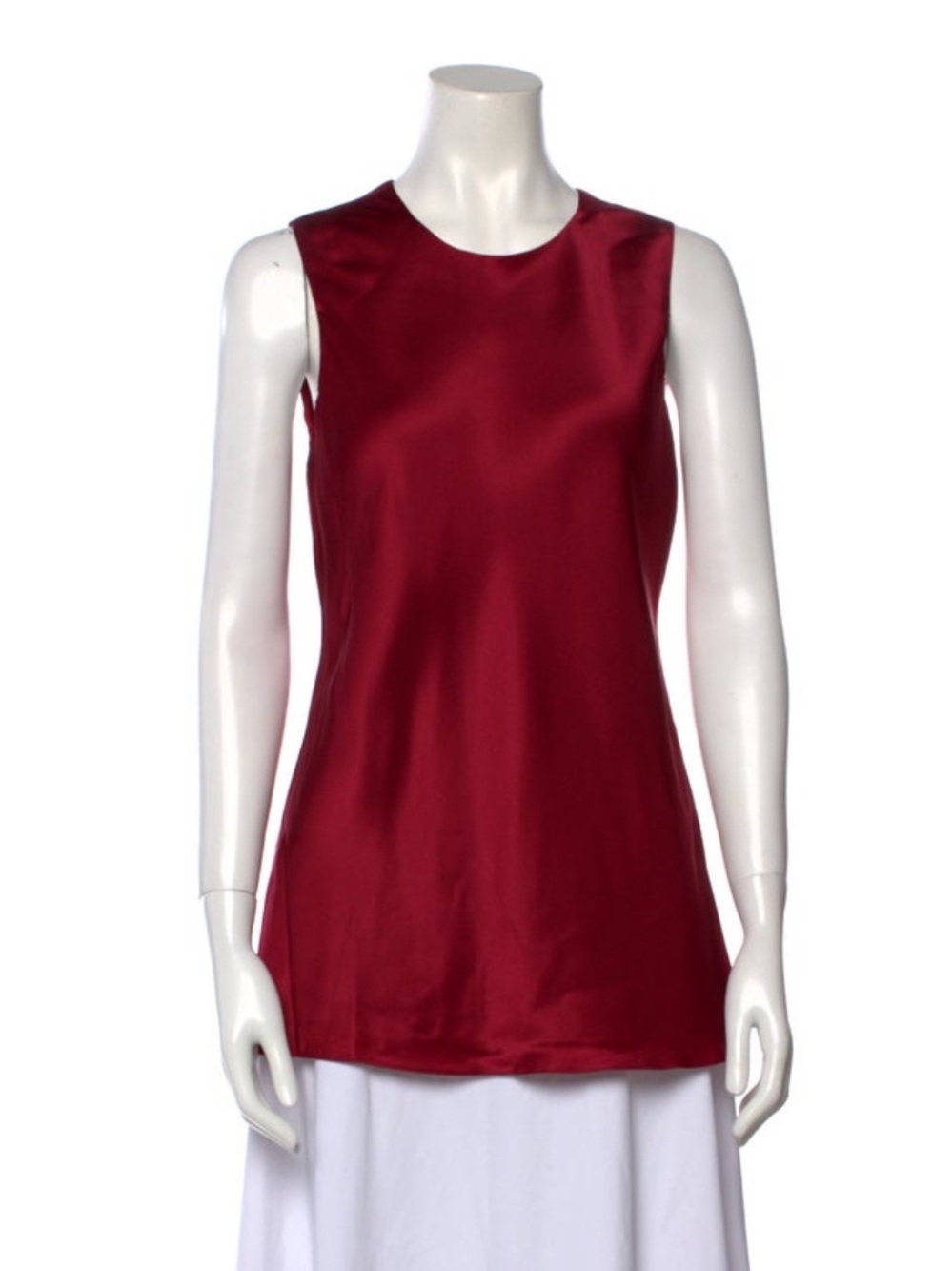 Sies Marjan Burgundy Sleeveless Satin Shell
